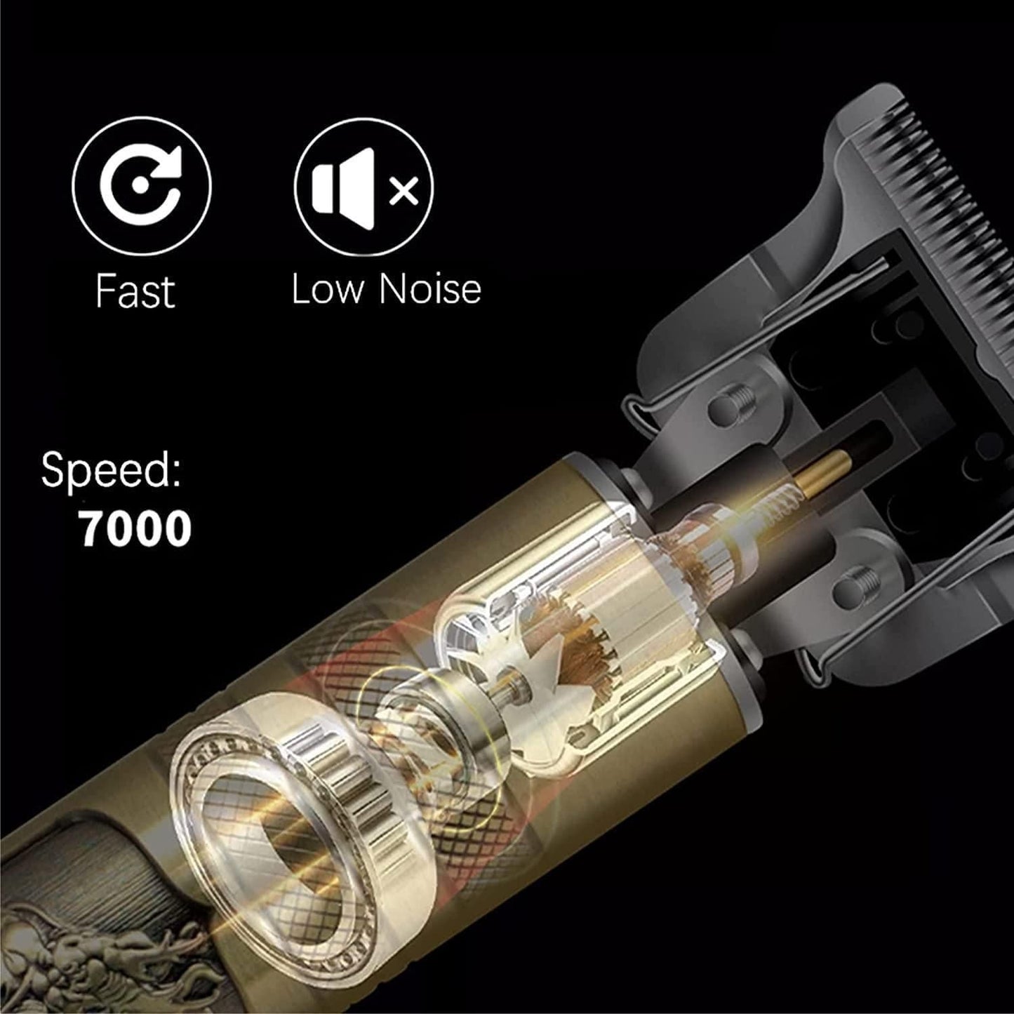 Hair Trimmer For Men Buddha Style Trimmer, Professional Hair Clipper (Golden)