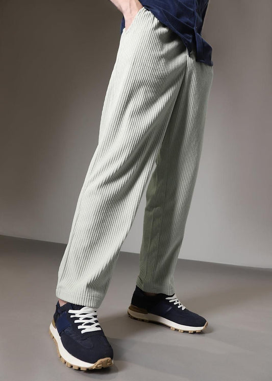 Men's Caudray Fabric Stylish Pants (Grey, Pack of 1)