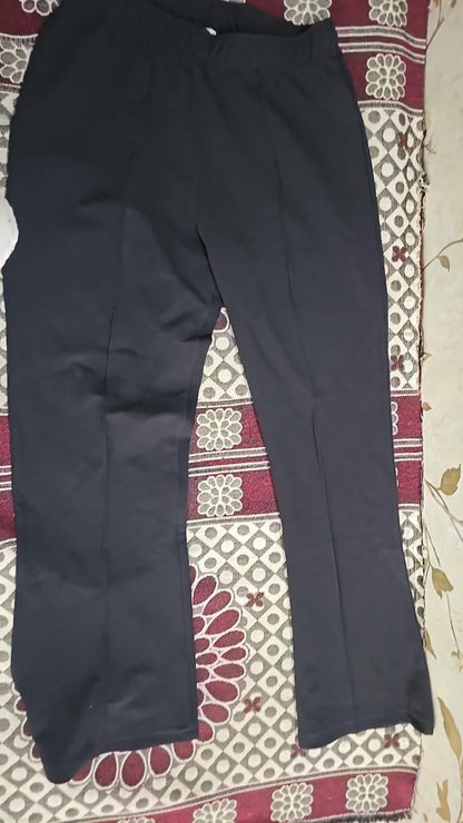 Women's Nontransparent Fabric Classic-Stylish Pant Pack of 2 (Black & White)