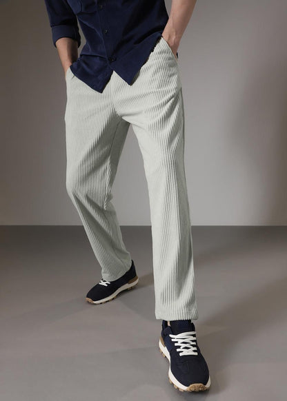 Men's Caudray Fabric Stylish Pants (Grey, Pack of 1)