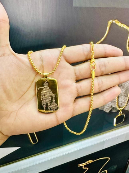 Hanuman Chalisha Pendant with Chain
