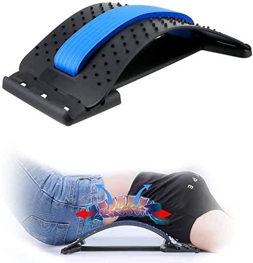 Multi-Level Back Stretcher Posture Magic Back Stretching Massage (Blue)